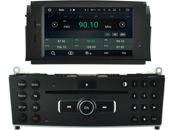 4G RAM Octa8-Core Android 8 0 Автомобильный DVD плеер для BENZ C CLASS W204 2007 2008 2009 2010 2011 аудио gps