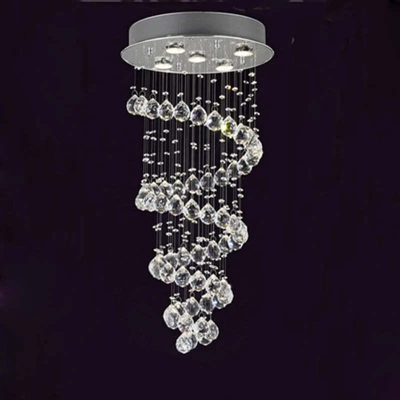 Хрустасветильник лампа K9 для лестницы суперплотная Подвесная в современном