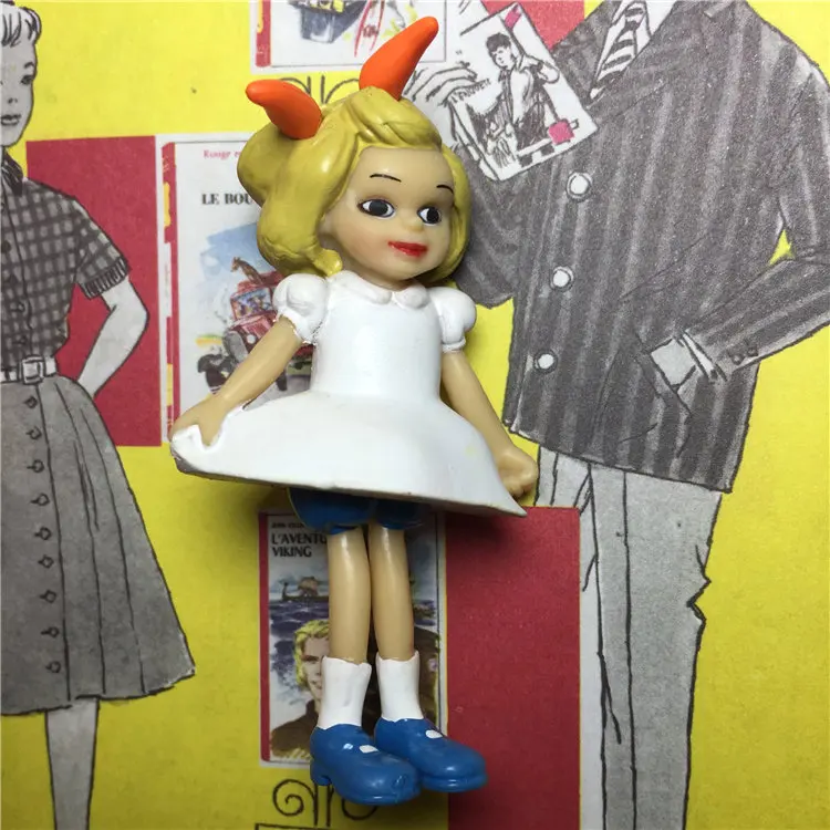 Милые Редкие Винтаж Америка Единорог девушка кукла рисунок игрушки модель детей