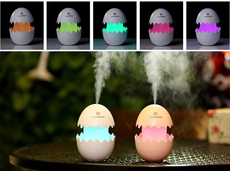 Ультразвуковой увлажнитель воздуха Mini USB Fun Egg светодиодный ночник для украшения