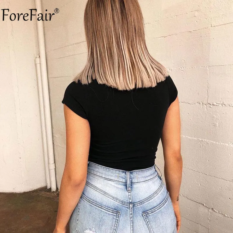 ForeFair, сексуальный черный боди, Женское боди с коротким рукавом, белый, красный, боди, комбинезон, женские летние боди, квадратный воротник, уличная одежда