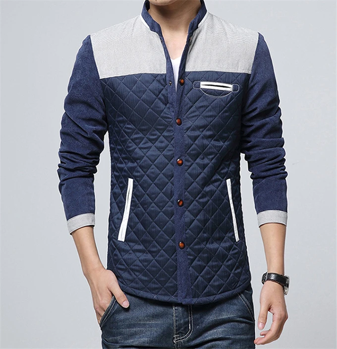 2017 осень зима бренд Для мужчин Куртки Бизнес Повседневное Вельветовая куртка