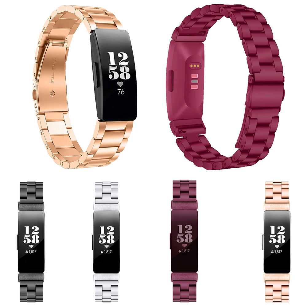 Ремешок SPEDKOY из нержавеющей стали для Fitbit Inspire HR металлический браслет часов /