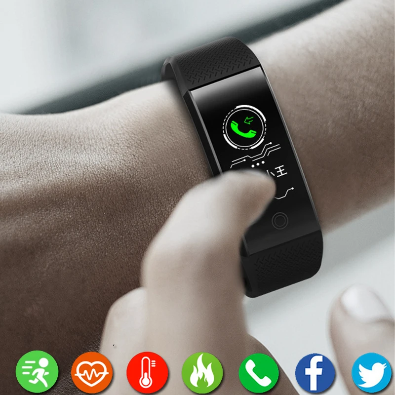 Спортивные цифровые женские часы силиконовые наручные фитнес-трекер Bluetooth relogio