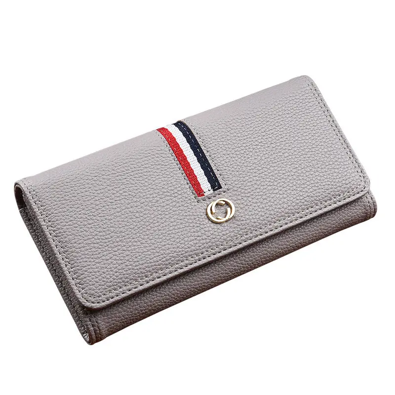 Long Wallet3 Женский кошелек из искусственной кожи, большой дизайн, клатч, Женский кошелек из воловьей кожи, прошитая пряжка, модная сумка для мобильного телефона - Цвет: Long Wallet3
