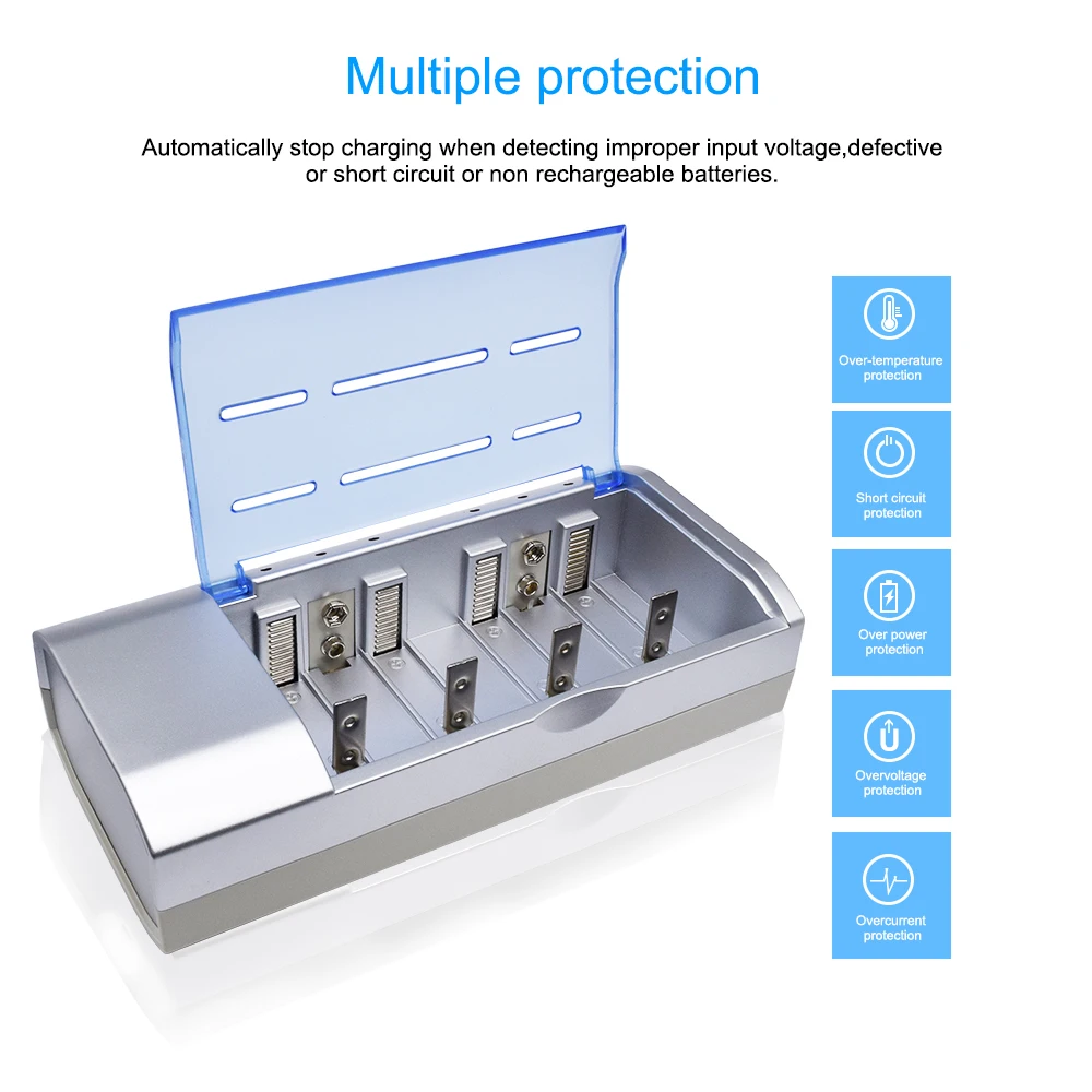 Многофункциональный 4 слота светодиодный светильник дисплей зарядное