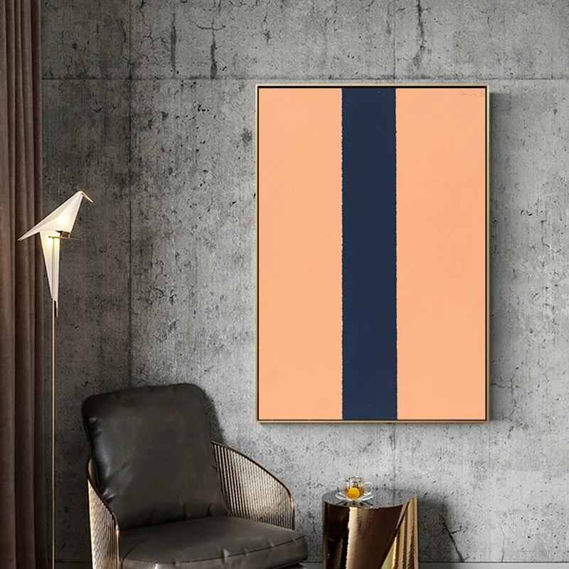 Настенная картина в скандинавском стиле абстрактный цветной блок холст