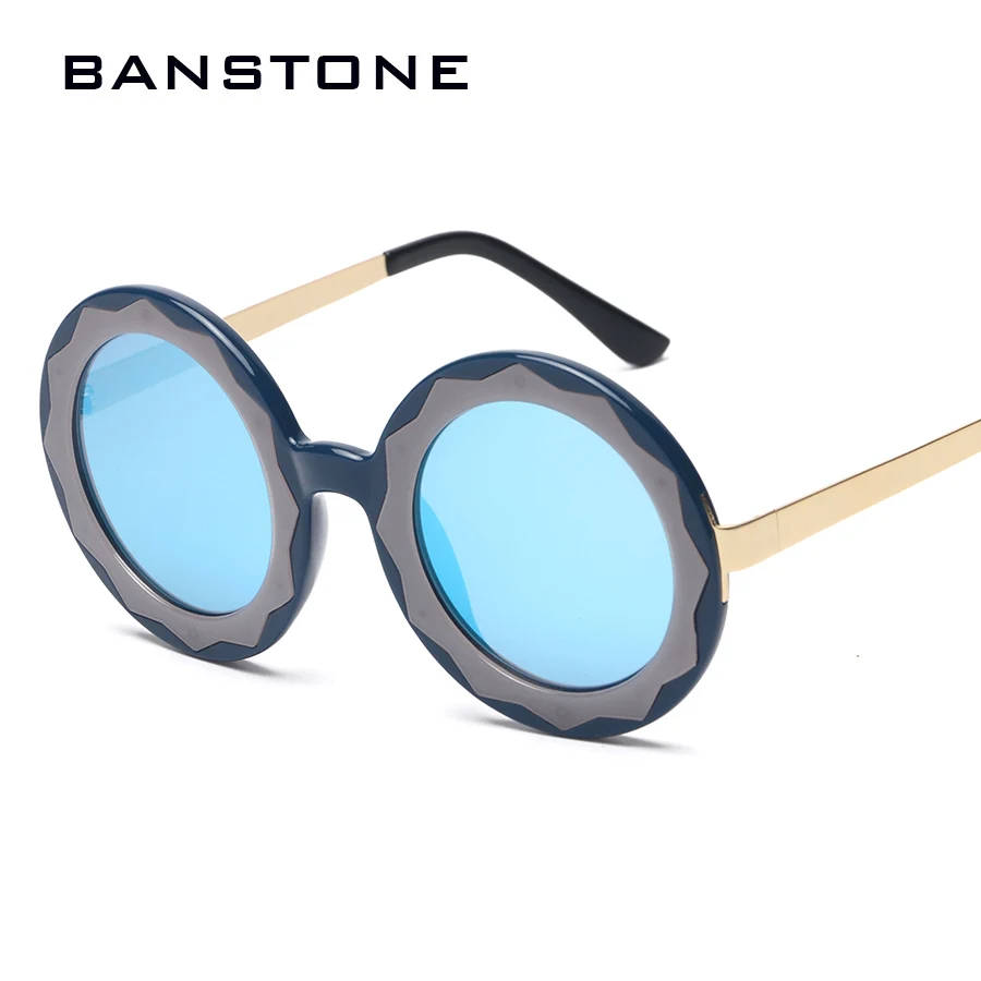 Женские круглые солнцезащитные очки с подсолнухом BANSTONE новинка 2017|de sol|oculos de solf