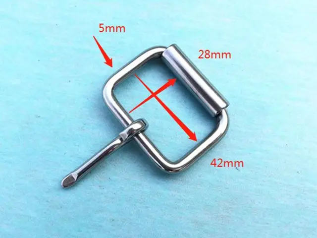42mm inner width Stainless Steel Buckle For Belt Garment Bag Pin Buckle With Roller - Цвет: 42mm inner width