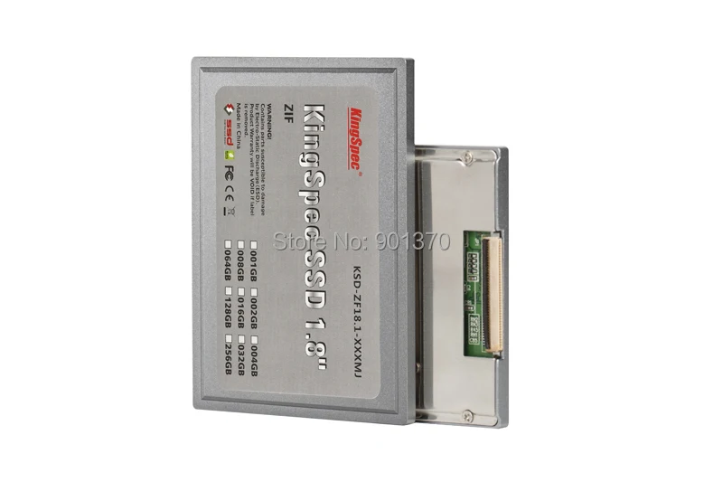 L Kingspec 1.8 ''ZIF SSD Флэш-ssd 16 ГБ ATA IDE ZIF2 Solid State Disk Для Dell Mini12 D420 D430 XT HTC 9500 macbook air |