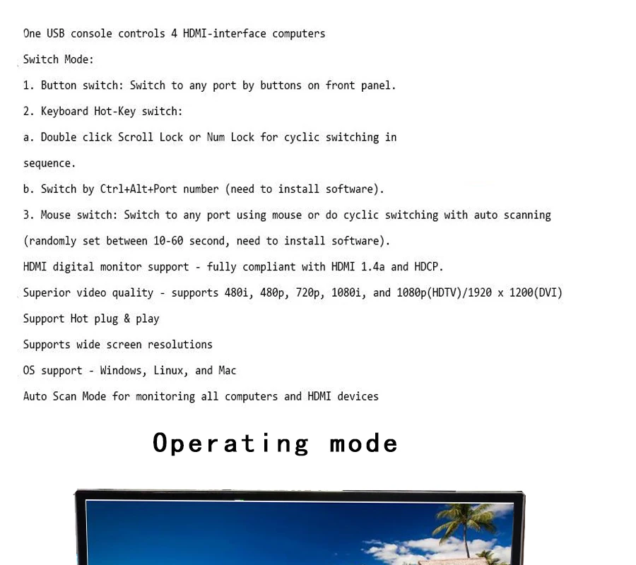 4 порта hdmi kvm переключатель USB Авто hd HDMI 4 в 1out переключатель монитор клавиатура мышь sharer с блоком питания отправка кабелей FJ-401HUA