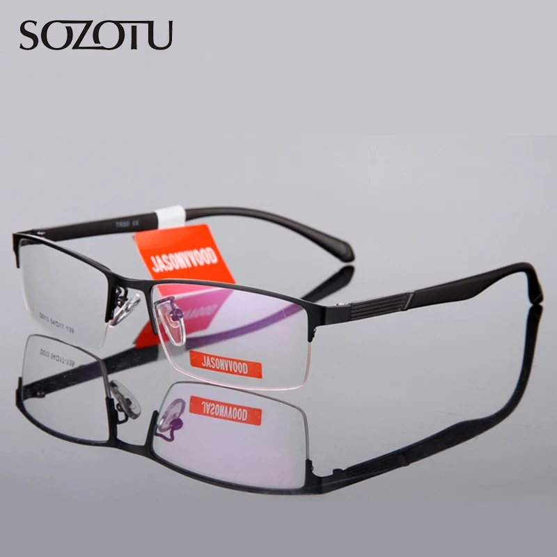 

Optical Eyeglasses Frame Men Computer Myopia Eye Glasses Spectacle Frame For Male Transparent Clear Lens Armacao de YQ038
