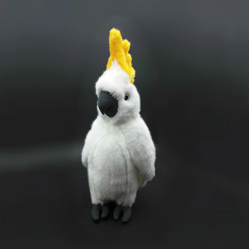 Большой размер реалистичные Cockatoo птица плюшевые игрушки Белый попугай мягкие животные игрушки настоящая жизнь Макау плюшевые куклы, подарок на день рождения