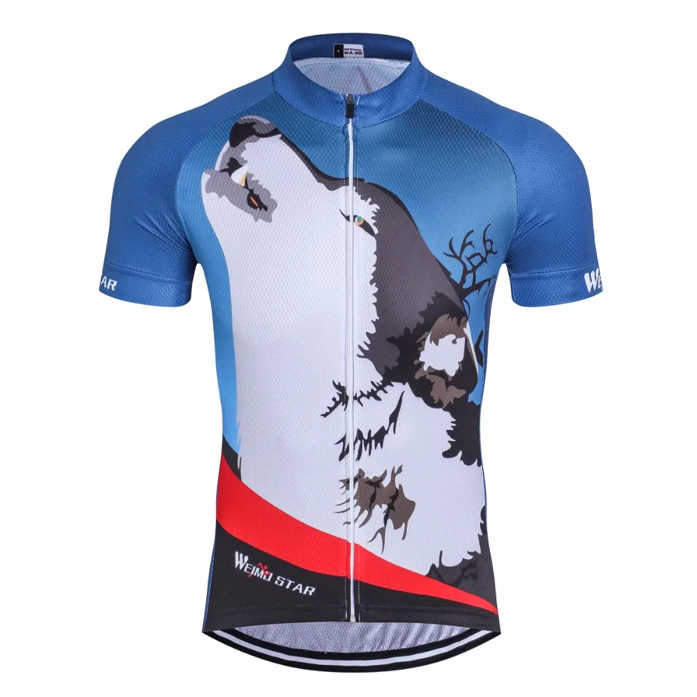 Weimostar Wolf Pro Team Велоспорт Джерси рубашка Летний мультфильм велосипед Джерси костюм для езды на горном велосипеде одежда гоночная Спортивная велосипедная одежда
