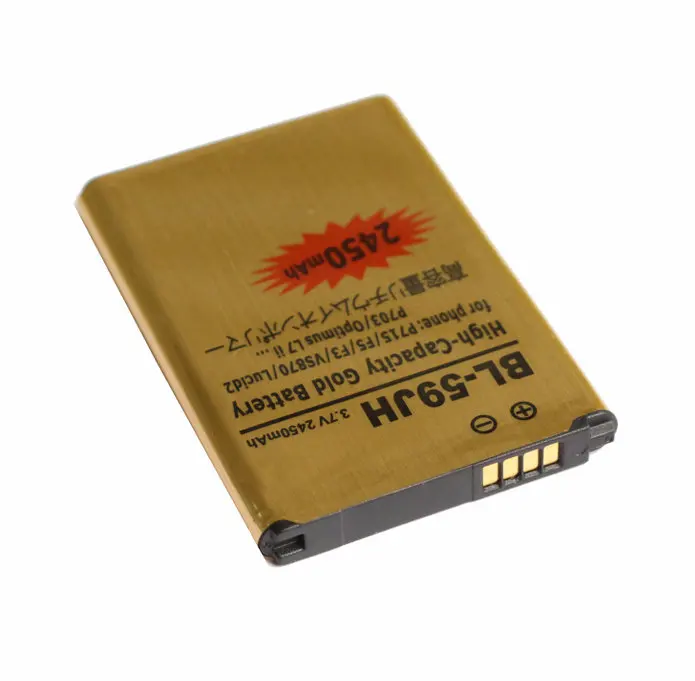 1x2450 мА/ч BL 59JH золото запасная батарея для LG Optimus L7 II двойной P715 F5 F3 VS870 Lucid2 P703 P659 F6 D500