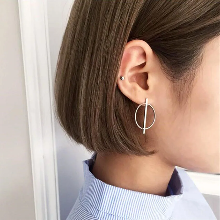 Женские винтажные серьги гвоздики MHS.SUN из серебра 925 пробы модные геометрические