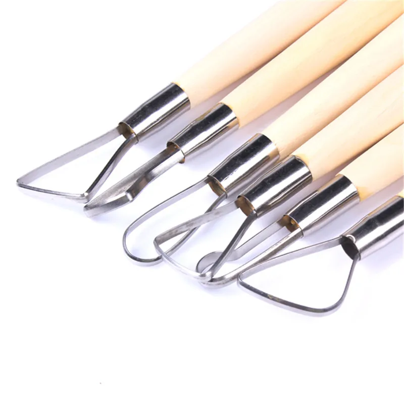 6 Piece/ Set Clay Carving Tools Regular Flat Wire Cutter DIY Hand Sculpture Pottery | Дом и сад