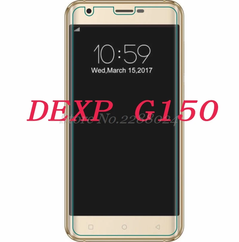 

Smartphone 9H Tempered Glass for DEXP G150 5.0" Explosion-proof Protective Film Screen Protector cover phone