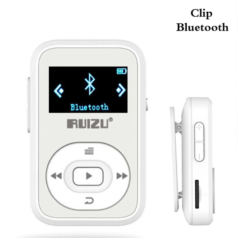 Мини MP3 плеер ruidu X26 с Bluetooth и зажимом, 8 ГБ, спортивный Bluetooth Mp3 музыкальный плеер, рекордер, fm-радио, 1,1 дюймов, поддержка SD карты
