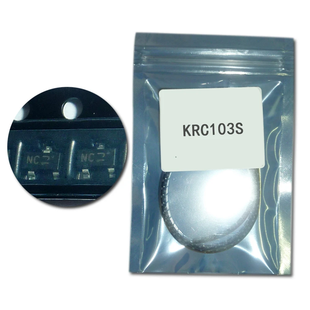 100 шт./лот KRC103S NPN биполярное Цифровой транзистор 100mA/0.1A 22 К СОТ-23 NC интерфейса