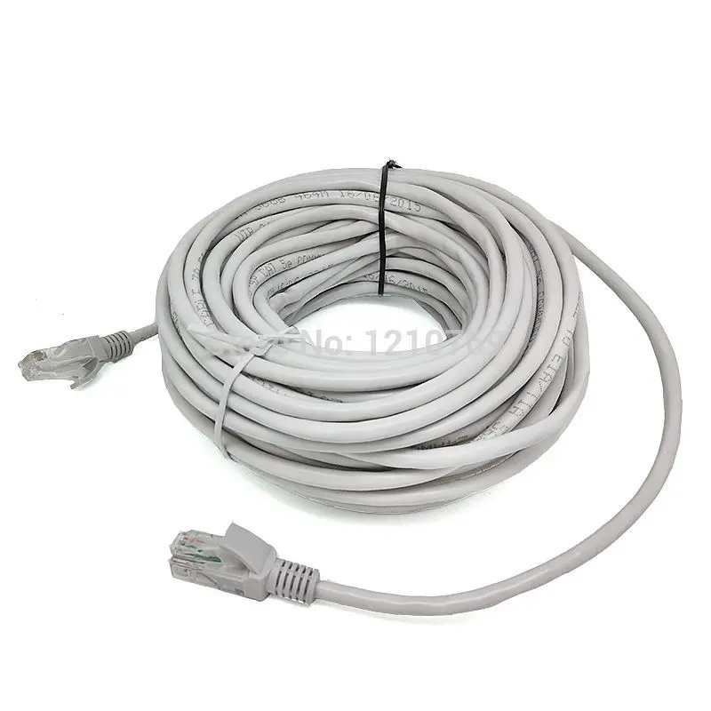 16. 4 фута/5 м RJ45 CAT5 CAT5E Ethernet Интернет LAN Сетевой кабель Серый Новый Бесплатная