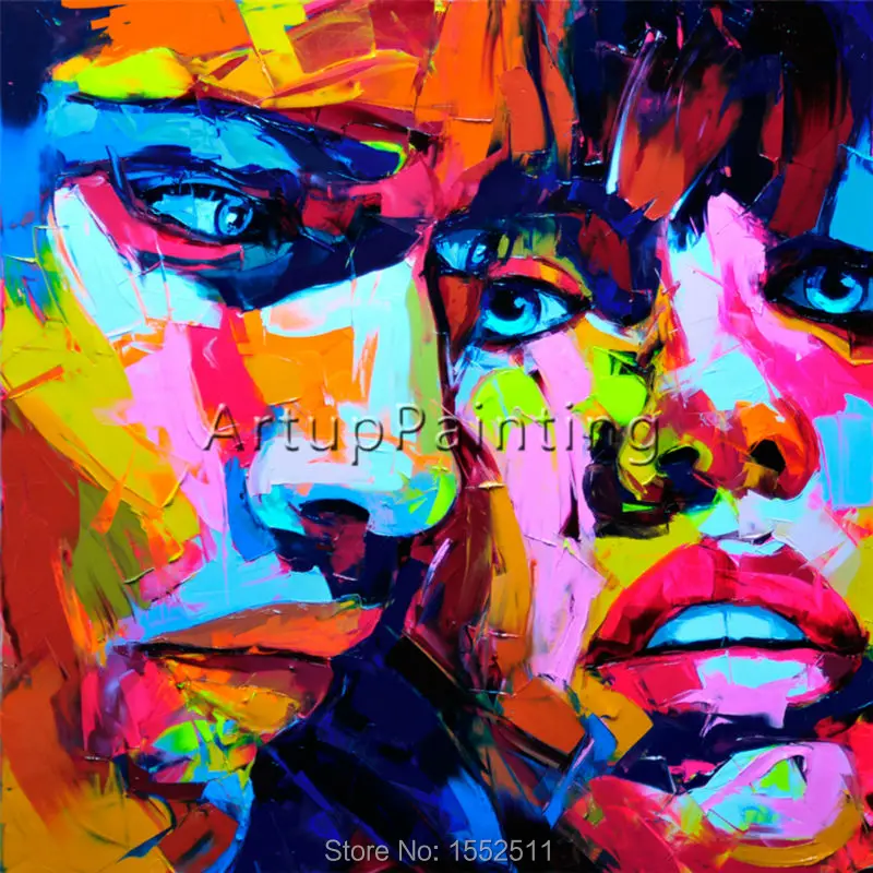 Francoise Nielly ручная роспись палитра нож для лица картина маслом импасто рисунок на