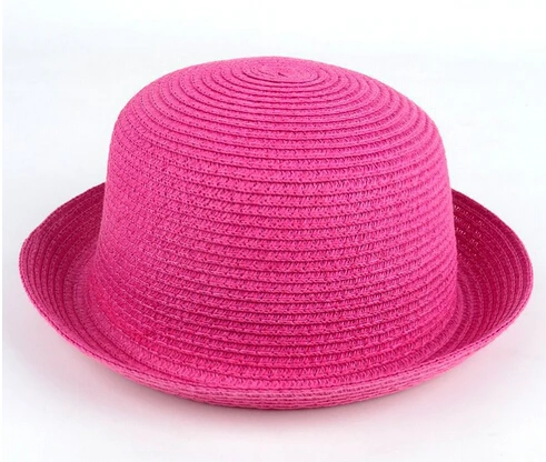 2016 Новый Ребенок Соломенная Шляпа Летние Дети Fedora Hat Прекрасный Пляж Cap Девочки