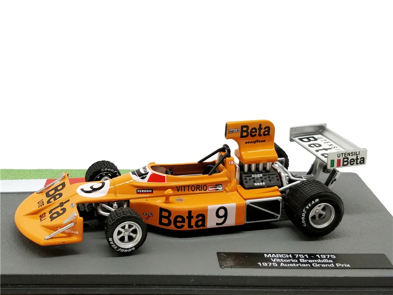 1:43 гоночный марта 751 1975 Гран-при Австрии No9 V. Brambilla литья под давлением Модель автомобиля Миниатюрный транспортного средства