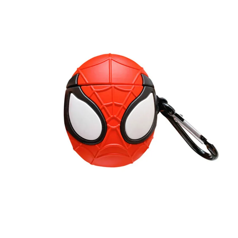 Чехол для наушников с изображением Человека-паука, Bluetooth, для Airpods, милый защитный чехол для Airpods 2, аксессуары с брелком, 3D, супер герой, дизайн