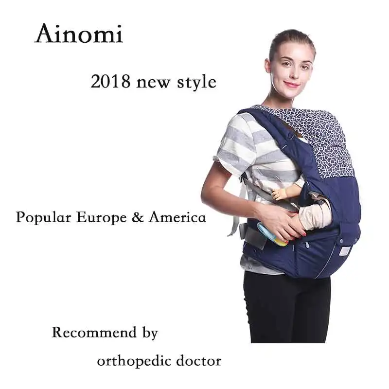 Хлопковая переноска для новорожденных Ainomi эргономичный рюкзак-кенгуру Хипсит