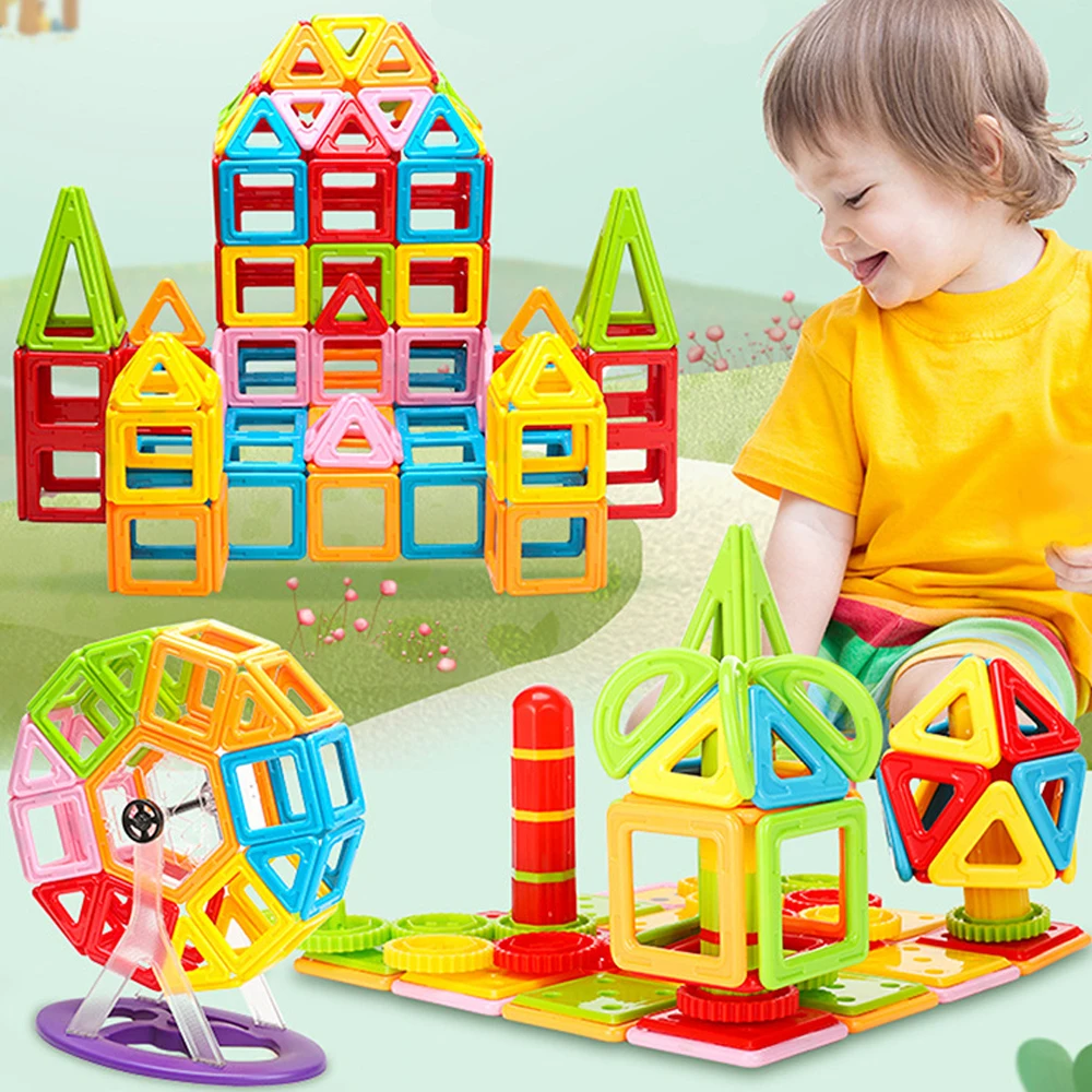 1 шт. большой размер магнитные блоки 3D DIY моделирование строительные блоки Магнитный конструктор Развивающие игрушки для детей Подарки