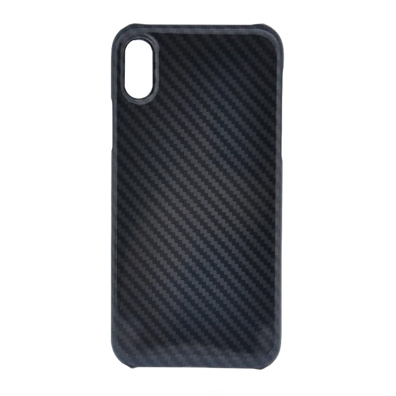 Glossy Black Чехол SiMR из настоящего углеродного волокна для iPhone X 0,7 мм, Роскошный чехол для полной защиты камеры, шестигранный чехол из углеродного волокна - Цвет: Glossy Black