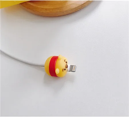 Милый кабель аксессуар кабель животное укусы мультфильм USB зарядное устройство кабель для передачи данных Шнур протектор для iphone 8 7 6 USB кабель защиты - Цвет: 3