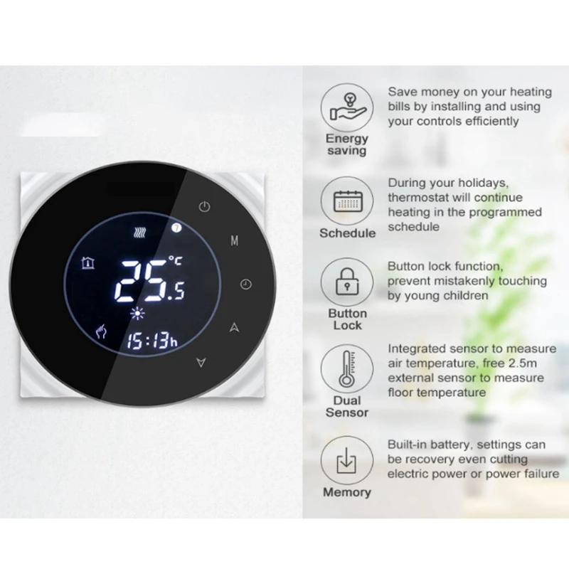 Двухрегулируемый центральный кондиционер с Wi-Fi Lcd беспроводным термостатом