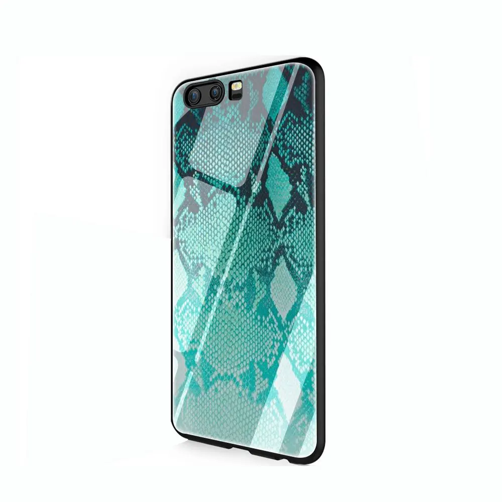 Покрытие из закаленного стекла змеиной кожи чехол для Huawei P10 P20 P30 mate 20 Honor 9 10 Lite Pro 7A 8X P Smart - Цвет: G1