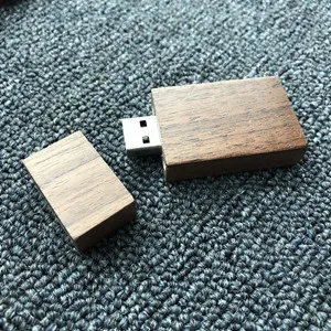 Блок деревянная квадратная форма, с usb-кабелем 2,0 флэш-накопитель памяти, накопитель 128 МБ 1 Гб 2 Гб 4 ГБ 8 ГБ 16 ГБ 32 ГБ 64 ГБ - Цвет: walnut