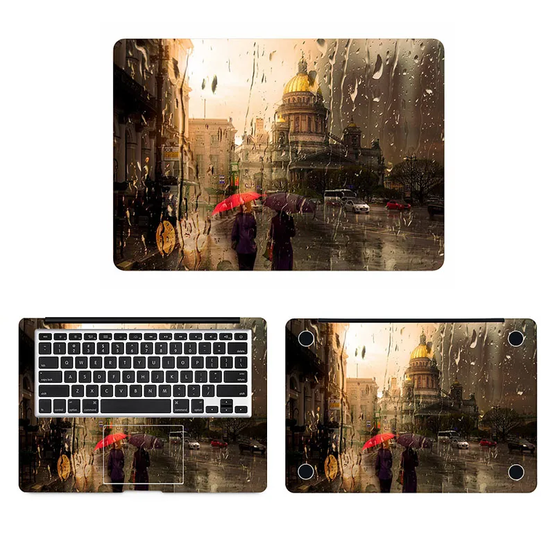 Дождевая капля арт полное покрытие кожи для Apple Macbook Air Pro retina 11 12 13 15,6 дюймов hp Mi ноутбук защитная наклейка для ноутбука - Цвет: ACD side