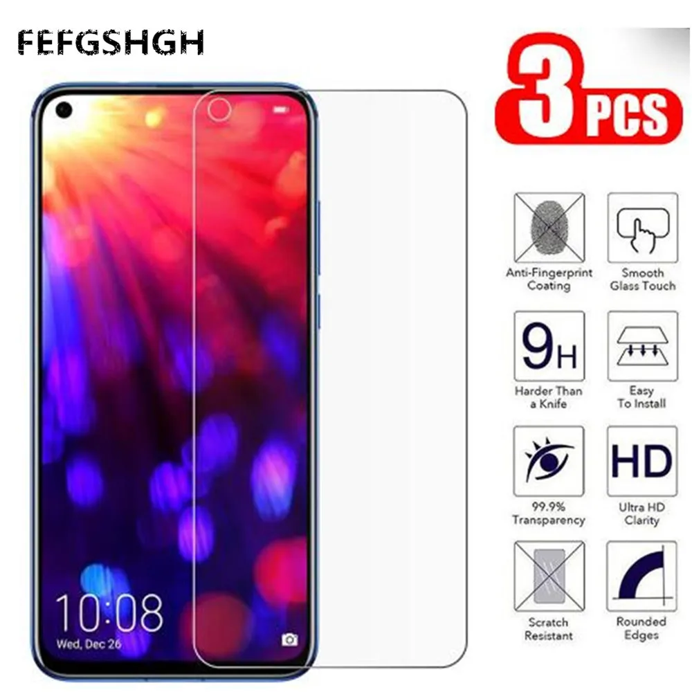 Закаленное стекло 3 шт./лот 2.5D 9H для Huawei Honor View 20 защитная стеклянная пленка экрана