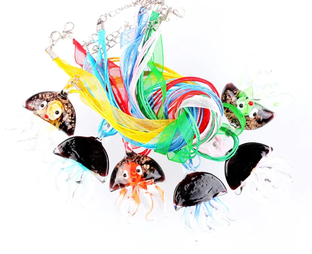 Модные красивые оптовые 6 шт. ручной работы муранское лампворк Смешанные