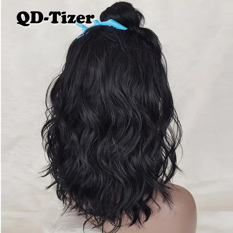 QD Tizer мягкие короткие волосы синтетические на фронтальной линии свободные