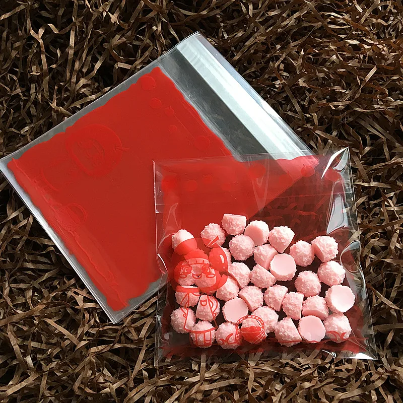 100 шт./лот красное яблоко девочка печенье сумка для свадьбы конфета десерт торт