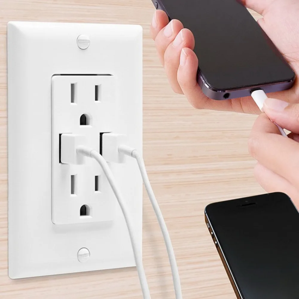 Новинка 2018 настенная розетка USB US Plug 4.8A панель питания переменного тока два