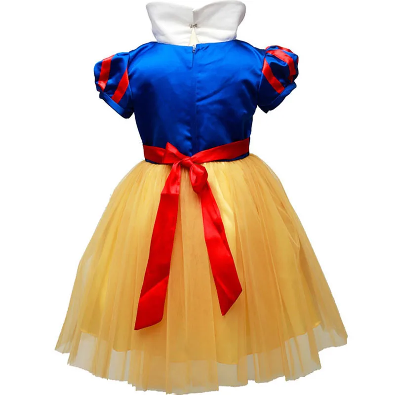 Girls Snow White Dress Kids Summer Princess Costume With Cloak Children Halloween Carnival Birthday Party Cosplay Clothes | Детская