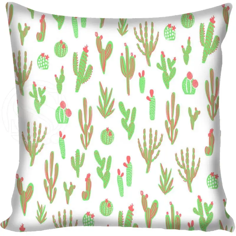Pillowcase Изготовленный на заказ Наволочка с изображением кактусов площади молнии дома декоративная наволочка с двух сторон Печатный 35X 35, 40 X40 размером 45*45, 60X60 - Цвет: Pillowcase