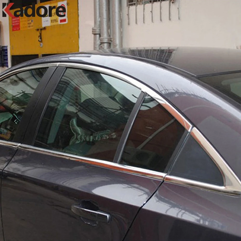 Для Chevrolet Cruze 2009-2011 Sedan нержавеющая сталь хромированная оконная рама отделка целые подоконники украшения внешние аксессуары