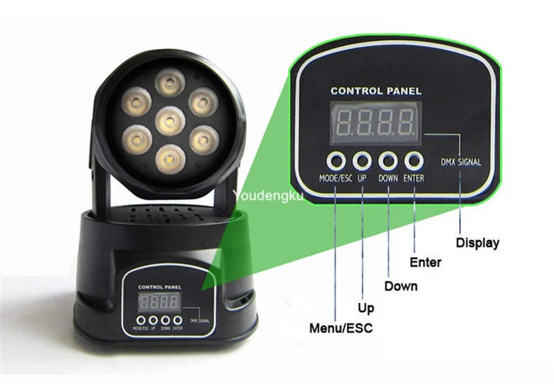 

RGBW мини led moving head 4в1 moving head led 7x12W Мини moving head led