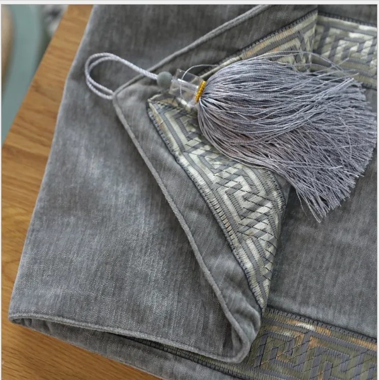 30x200 см роскошный велюр с вышивкой украшения стола бегун высококлассный