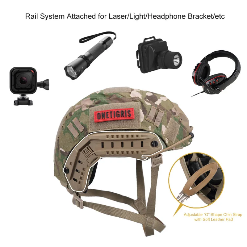 Тактический шлем OneTigris PJ с тканевым чехлом для страйкбольного пейнтбола|paintball