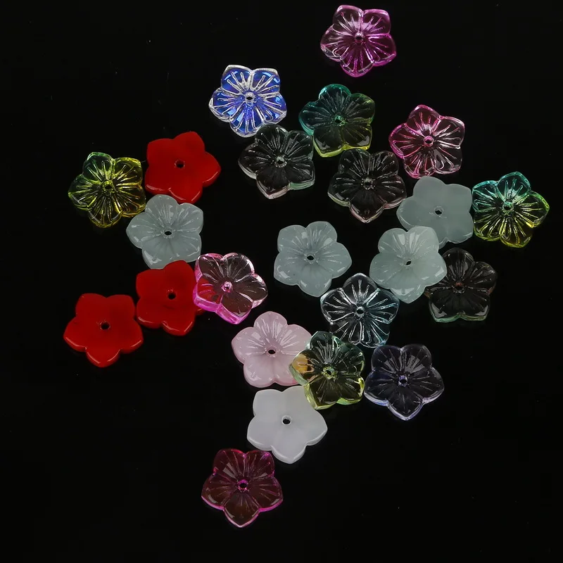 5 шт. чешские хрустальные бусины в виде цветка с пятью лепестками 13x13 мм ювелирные