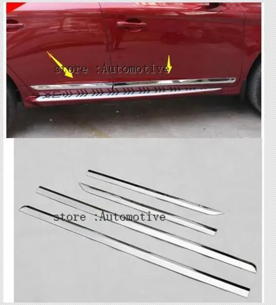 Автомобильные аксессуары хромированные 4 шт. отделка кузова молдинг на боковые